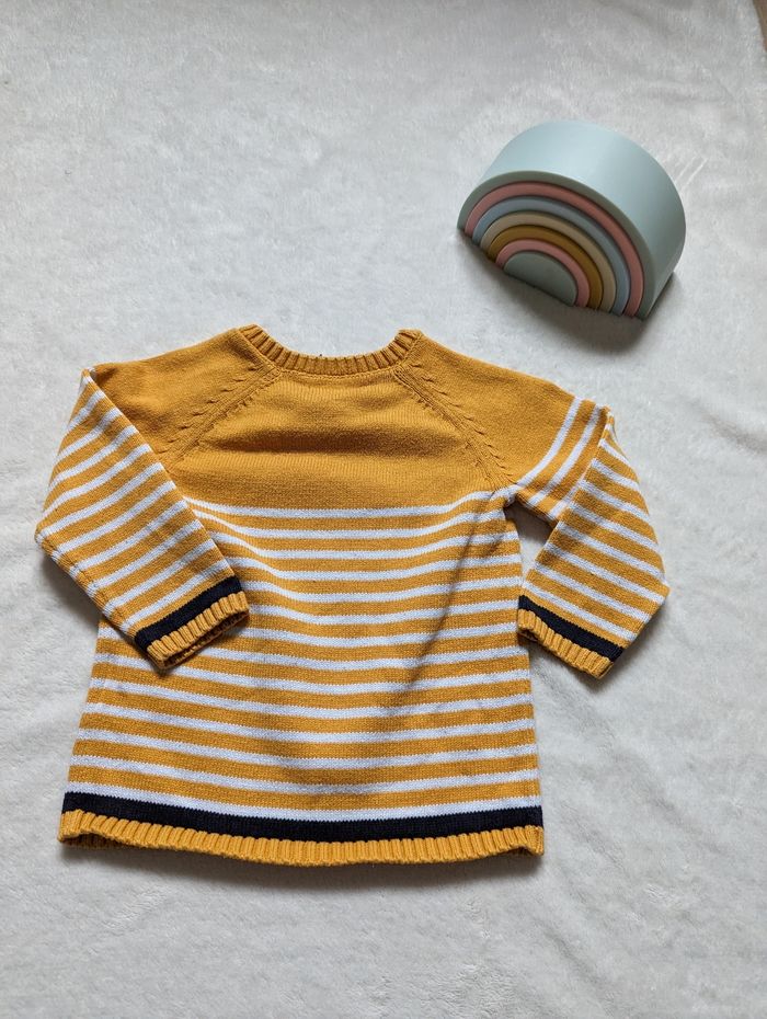 Pull jaune à rayure - photo numéro 4