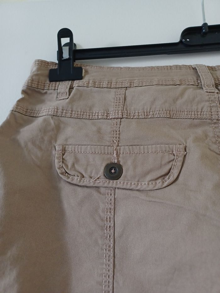 Pantacourt Camaïeu beige/camel T40 - photo numéro 8