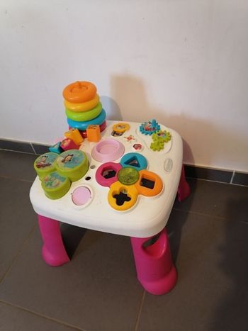 Table d'activité bébé smoby cotons rose