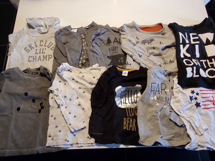10 t-shirts ML 18 mois - photo numéro 2