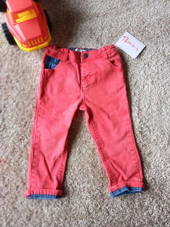 Jean rouge 18 mois