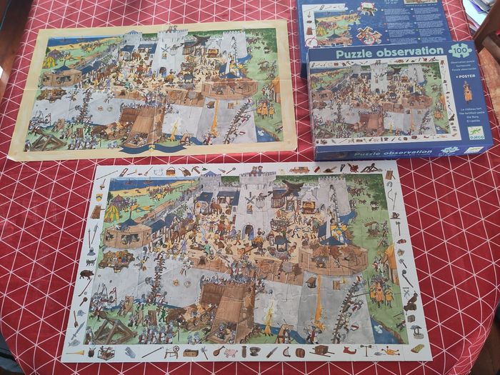 Puzzle observation Djeco 100 pièces "le château fort"