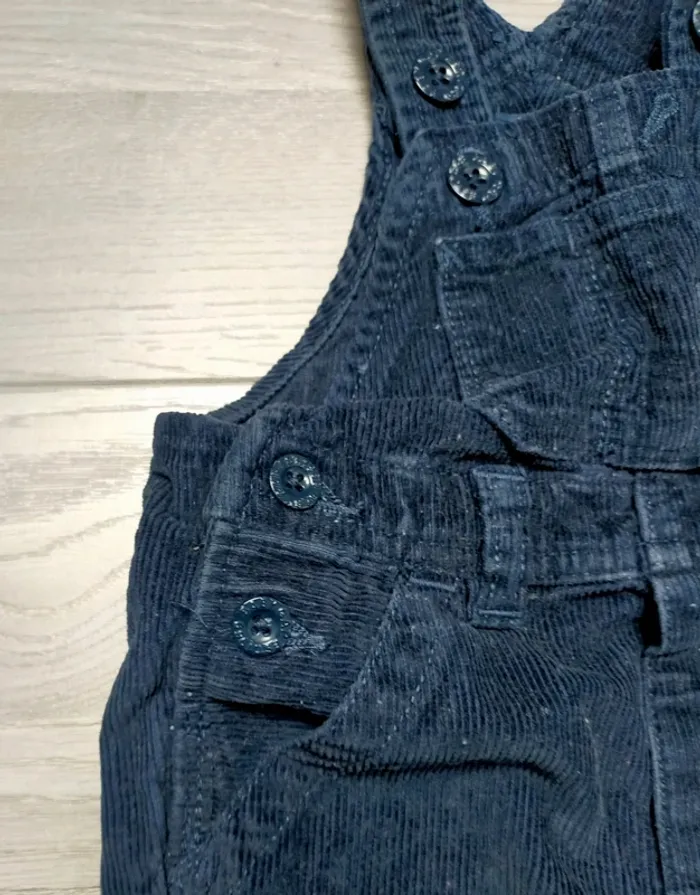 Salopette marine velours côtelé mixte 6-12 mois Babygap - photo numéro 2