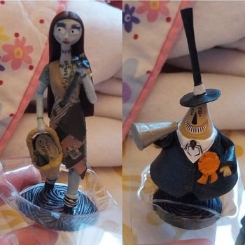 2 Figurines Sally et Le Maire Mayor L'Étrange Noël de Monsieur Jack Disney