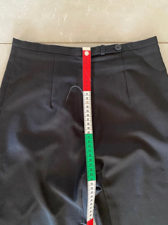 Pantalon La City noir coupe droite longueur 3/4 taille 38 - photo numéro 9