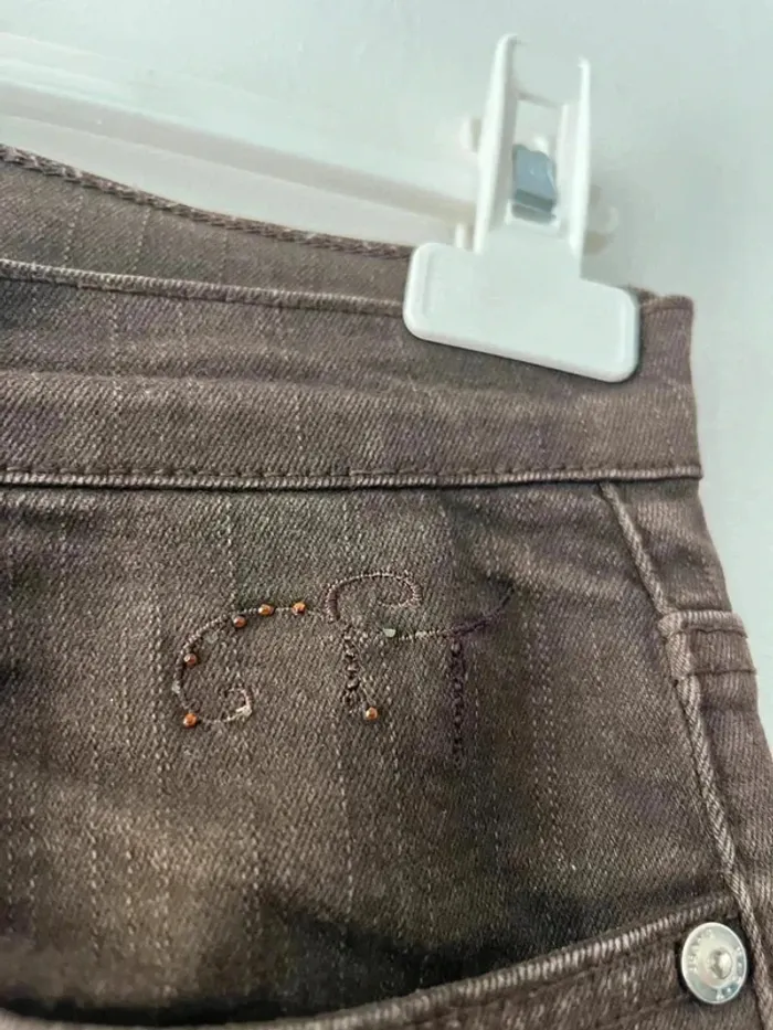 Pantalon jeans Marron - Taille M - photo numéro 5