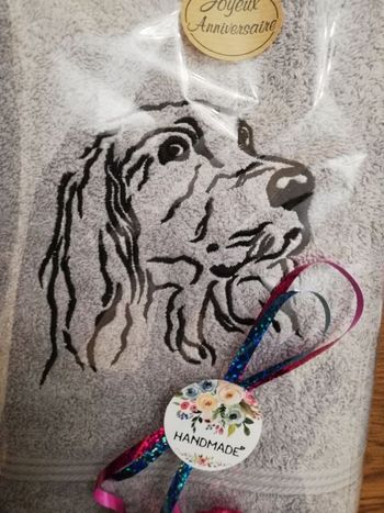 Drap de bain 70 x 140 cm brodé