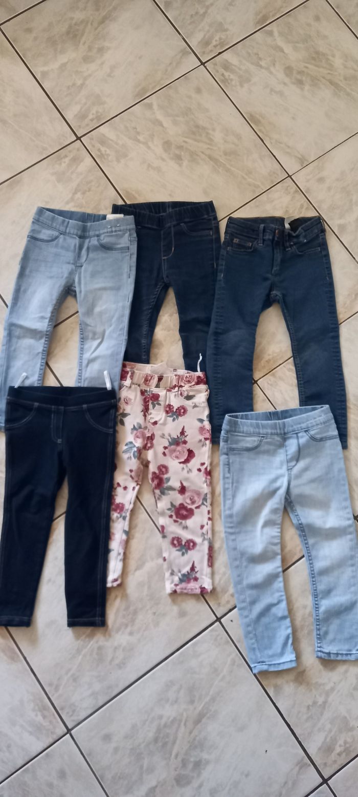 Lot de 6 jeans et jeggings slim taille 18/24 mois - photo numéro 1
