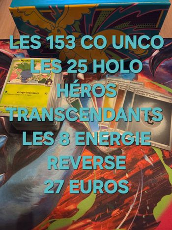 Lot cartes pokemon heros transcendants ME2.5 