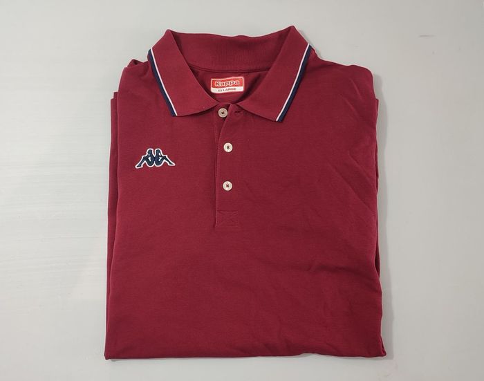 Vêtement Homme T-shirt t-shirts Polo Kappa rouge bordeaux taille XXL #Retrostreet