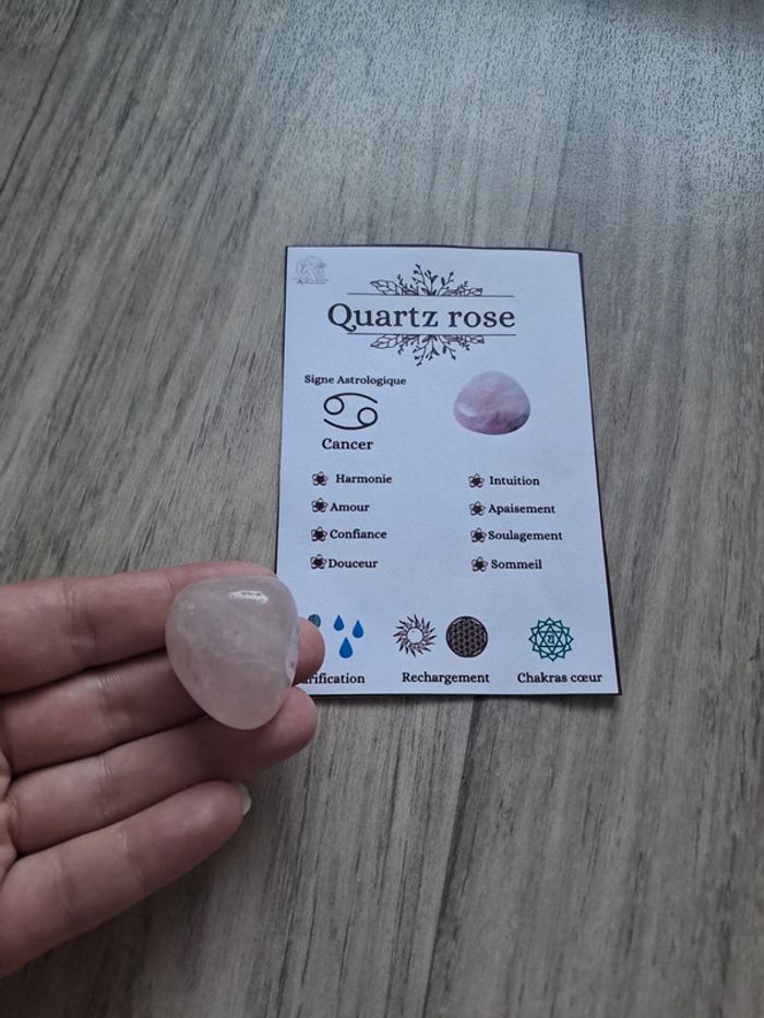 Quartz rose et sa fiche bienfaits