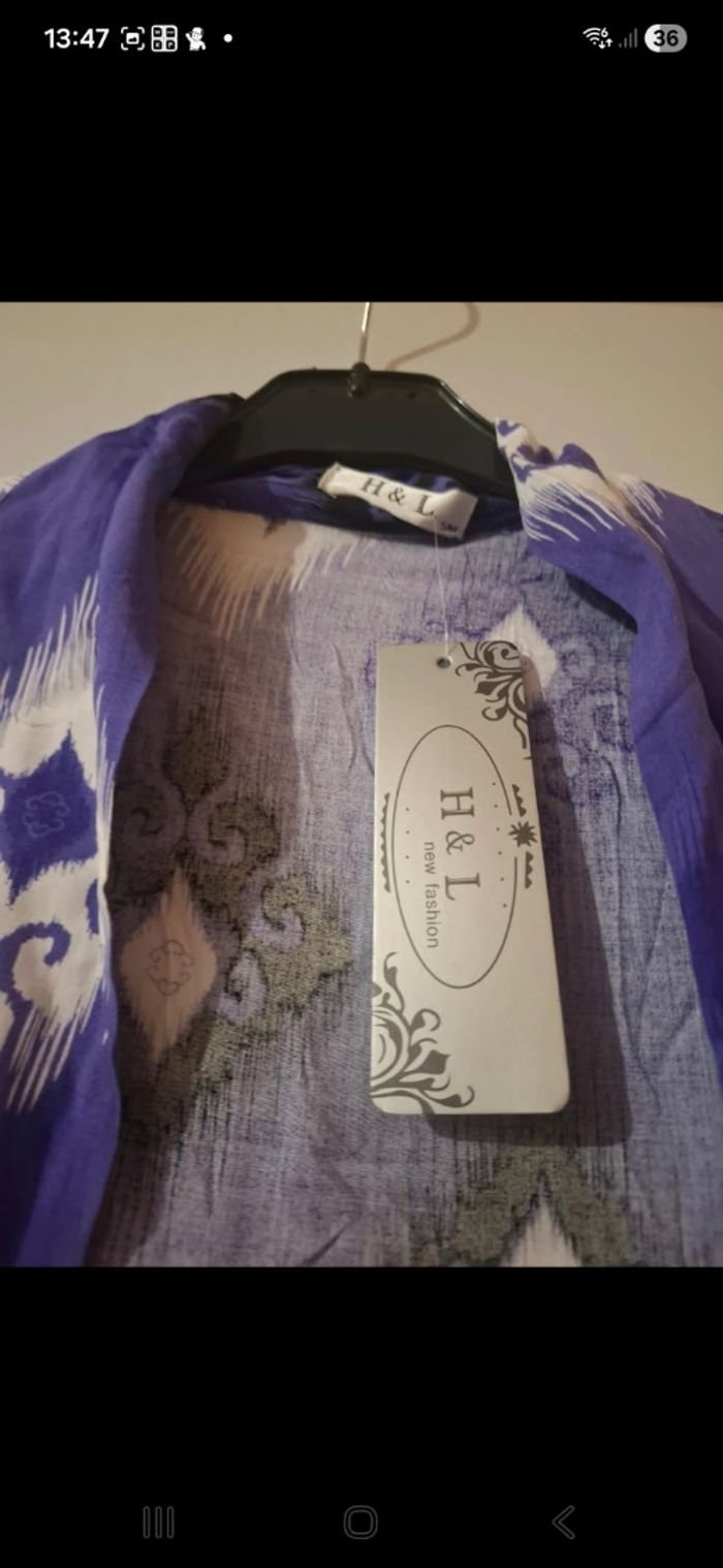 Cardigan H&L violet neuf - photo numéro 2