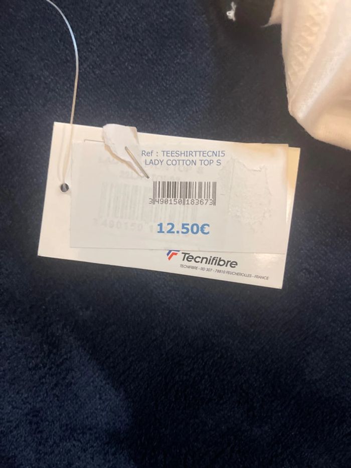 Tecnifibre - Lot de 2 Top Lady Cotton blanc taille S - photo numéro 6