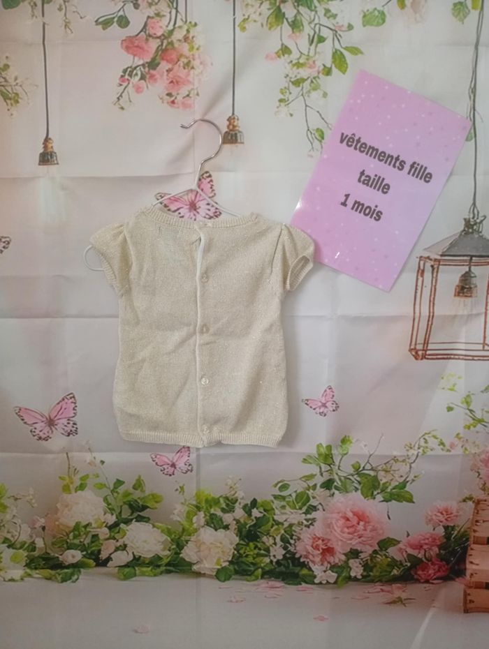 Robe fille Kiabi beige taille 1 mois / 56 cm - photo numéro 3