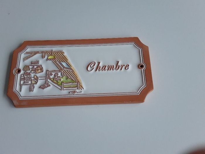 plaque de porte "chambre "