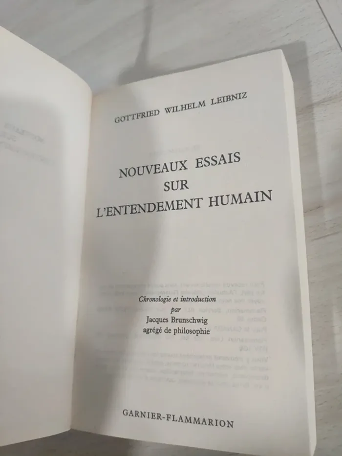 Livre poche nouveaux essais sur l'entendement humain Leibniz - photo numéro 7