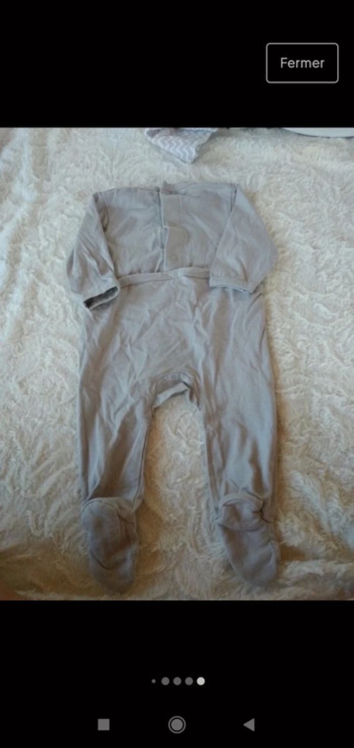 Pyjama grenouillère coton été léger Mixte 3 mois Starry night Étoile Lune Kiabi - photo numéro 9