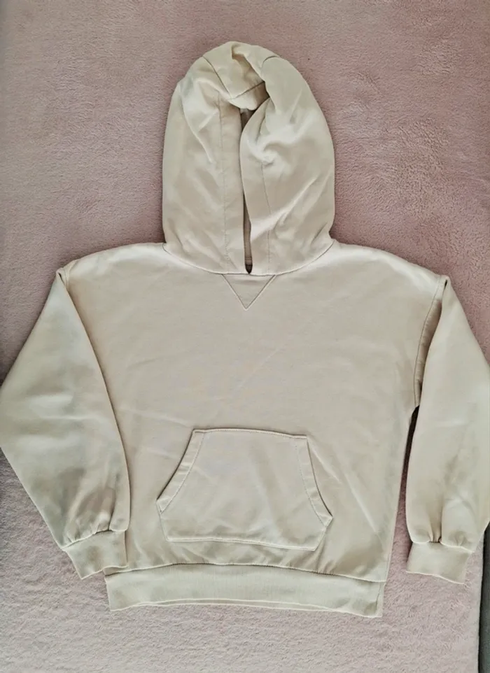 Sweat à capuche Kiabi 8 ans beige