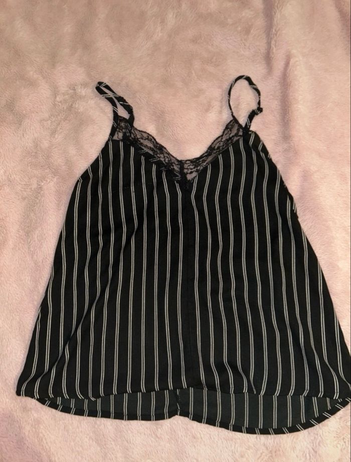 Débardeur à dentelle rayé - photo numéro 2