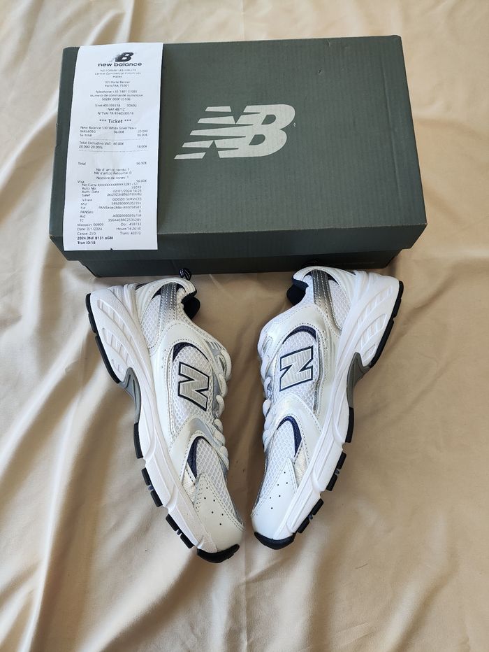 New Balance 530 White Silver Navy - Taille 36 - photo numéro 2