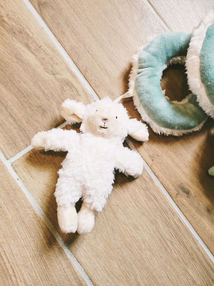 🐑Peluche doudou d'éveil Spirale sensorielle avec animaux en tissu marque Little dutch - photo numéro 5