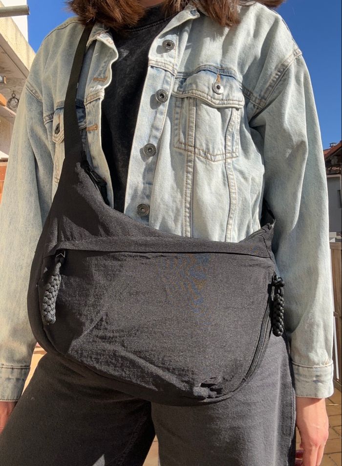 Sac à main en nylon noir - photo numéro 3