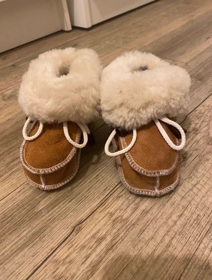 Lot de 2 chaussons fourrée peau d’agneau - photo numéro 3