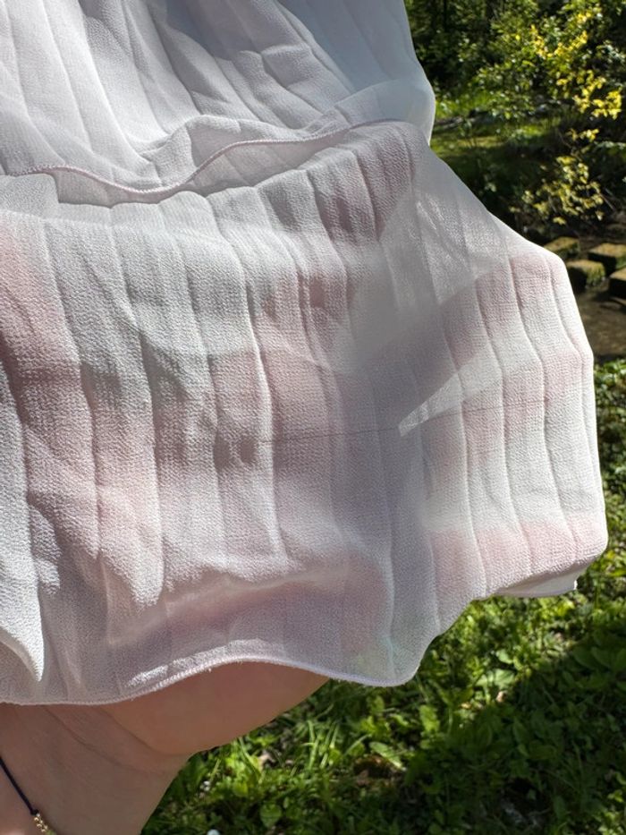 Robe Lili gaufrette fille rose pale bon etat 3 ans - photo numéro 5