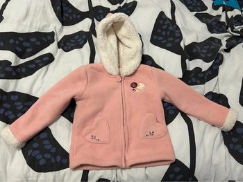 Manteau rose cœur fourré sergent major 2 ans / 3 ans