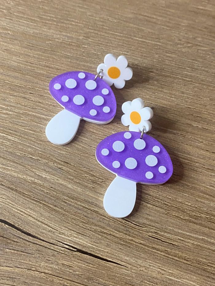 Boucles d oreilles Champignon tendances - photo numéro 3