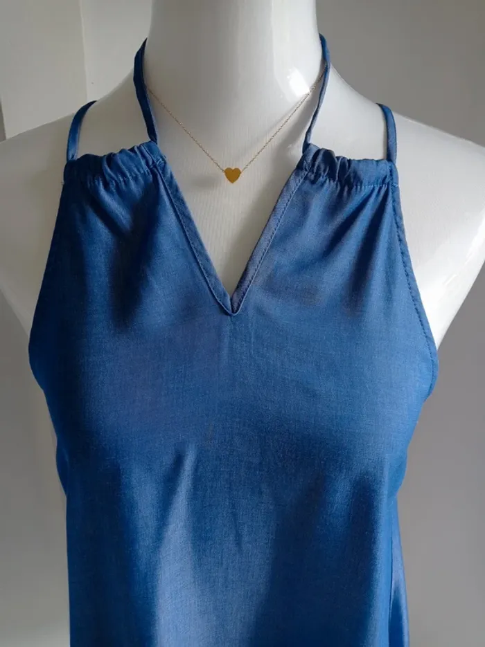 Magnifique robe été style jean's avec attache pour le cou T.M Cupshe - photo numéro 2