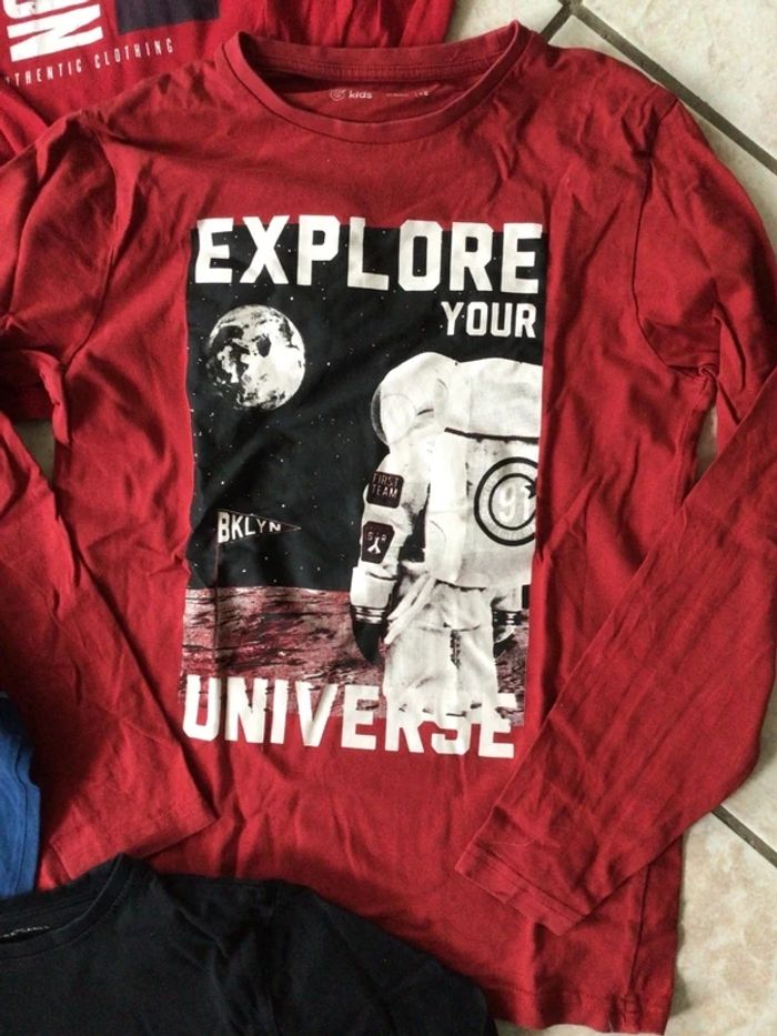 Lot de 5 maillots manches longues garçon 11-12 ans - photo numéro 3