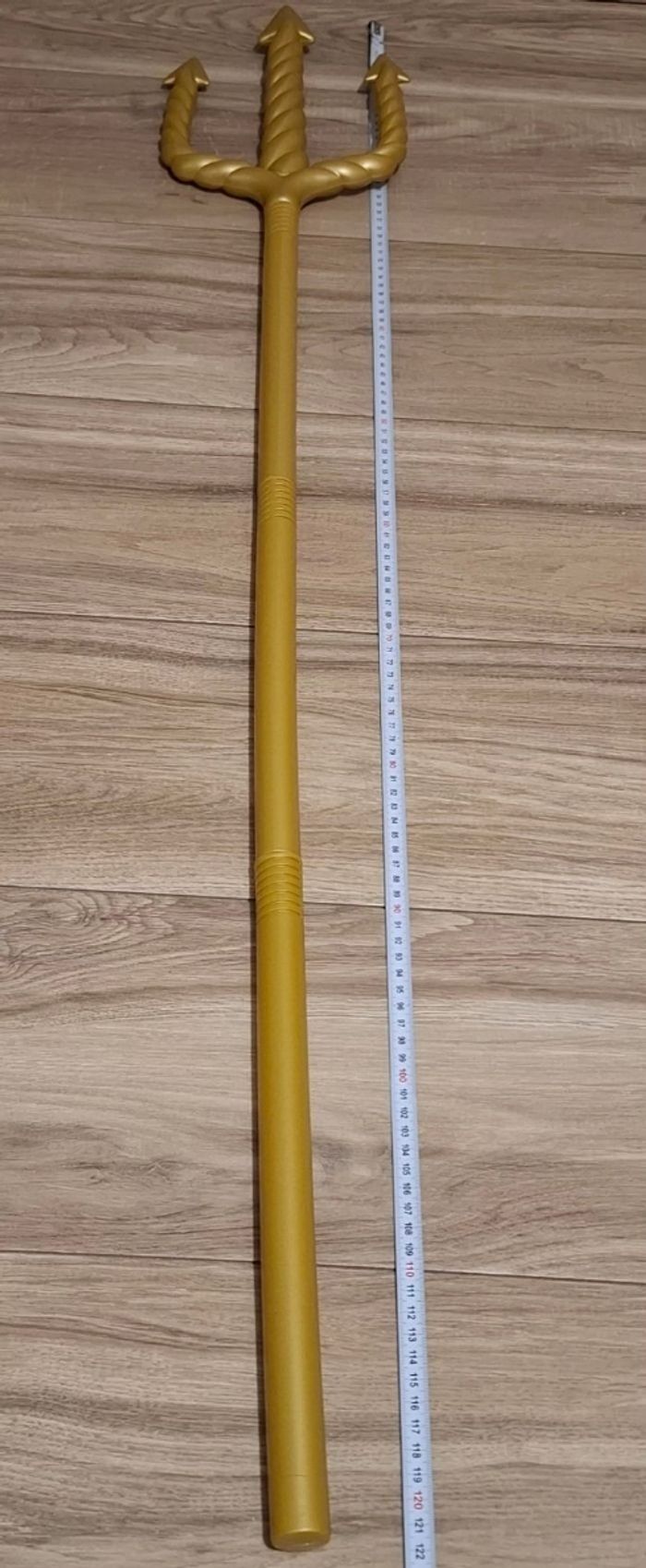 Trident doré accessoire de costume enfant adulte Halloween idéal pour cosplay et fêtes - photo numéro 2