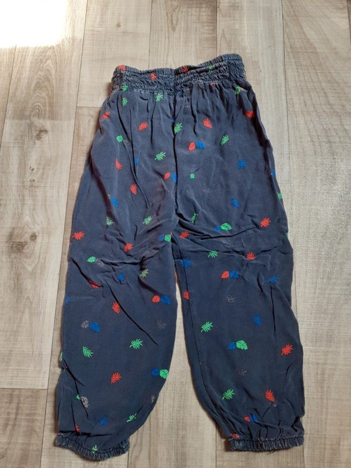 Pantalon fille sarouel bleu marine à motifs 3 ans - photo numéro 6