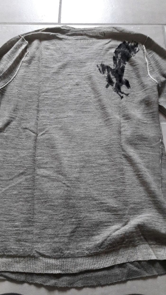 Pull fin Guess taille S coloris gris vert - photo numéro 6