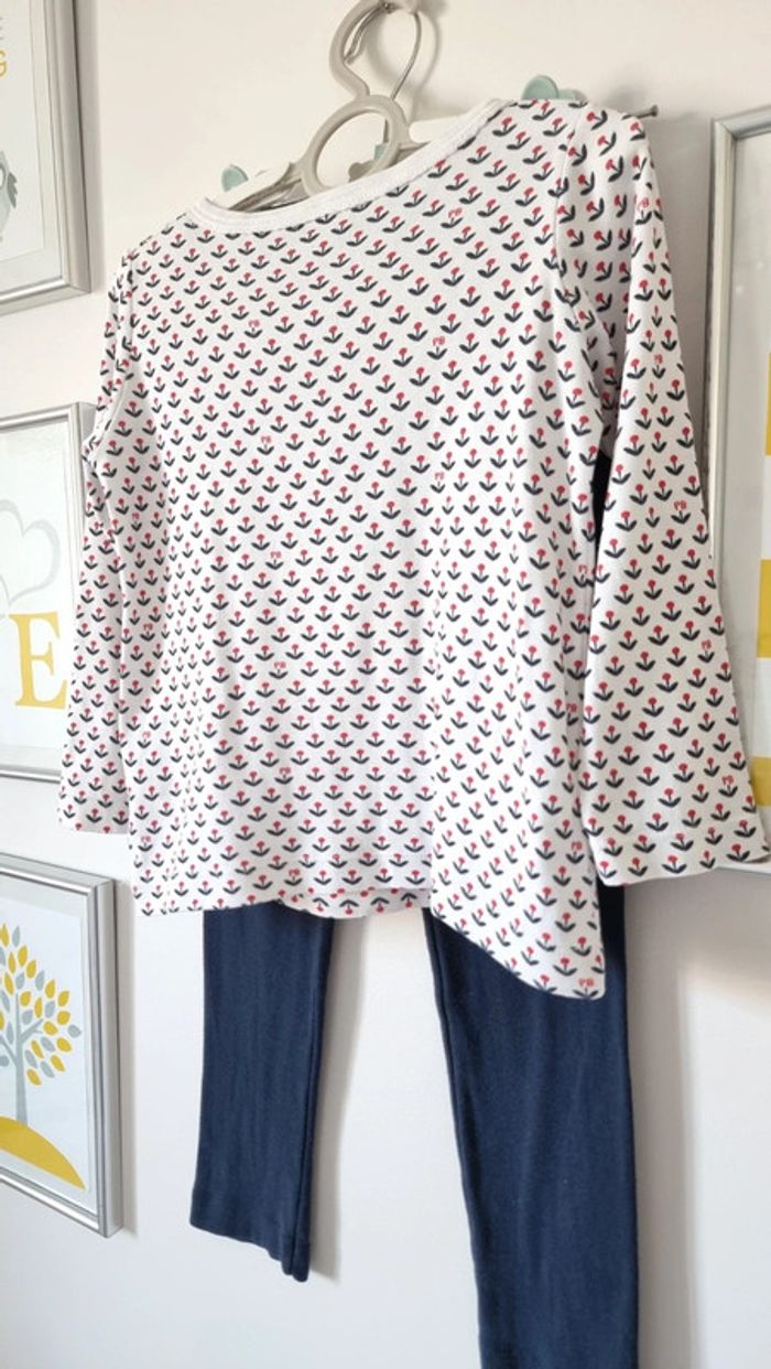 Pyjama leger fleurs petit bateau taille 4ans - photo numéro 4