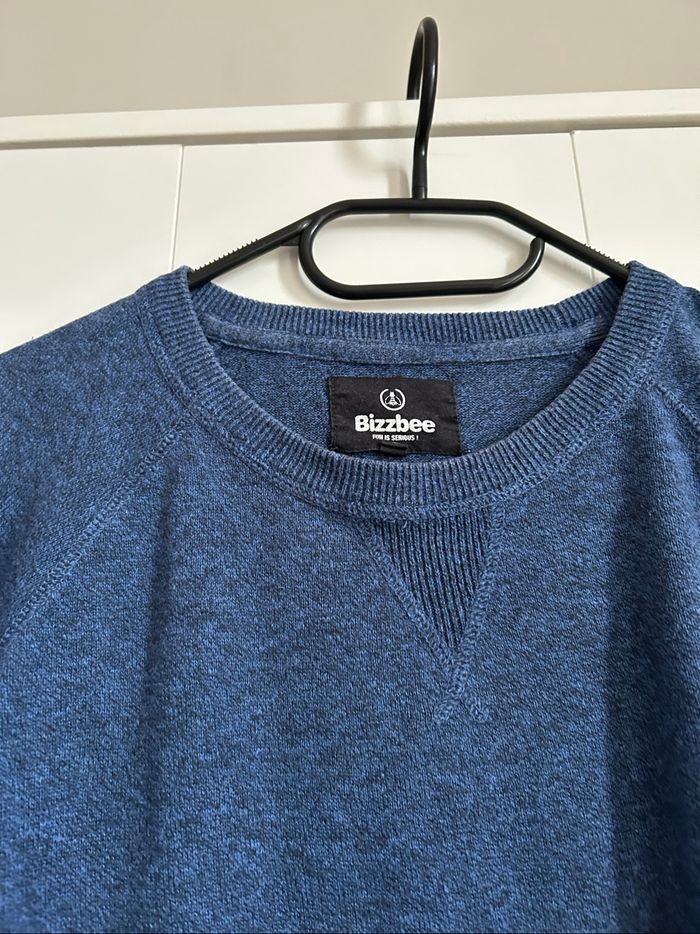 Pull bleu à motifs Homme Bizzbee Taille L - photo numéro 5