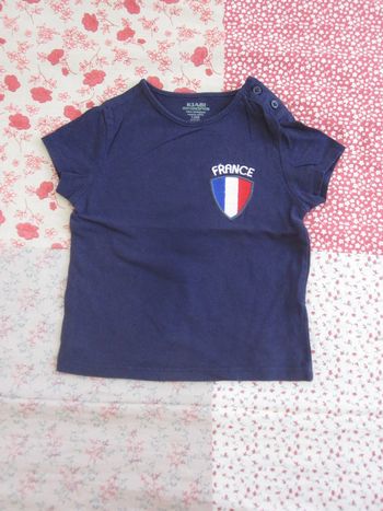 T-Shirt manches courtes bleu marine 12 mois