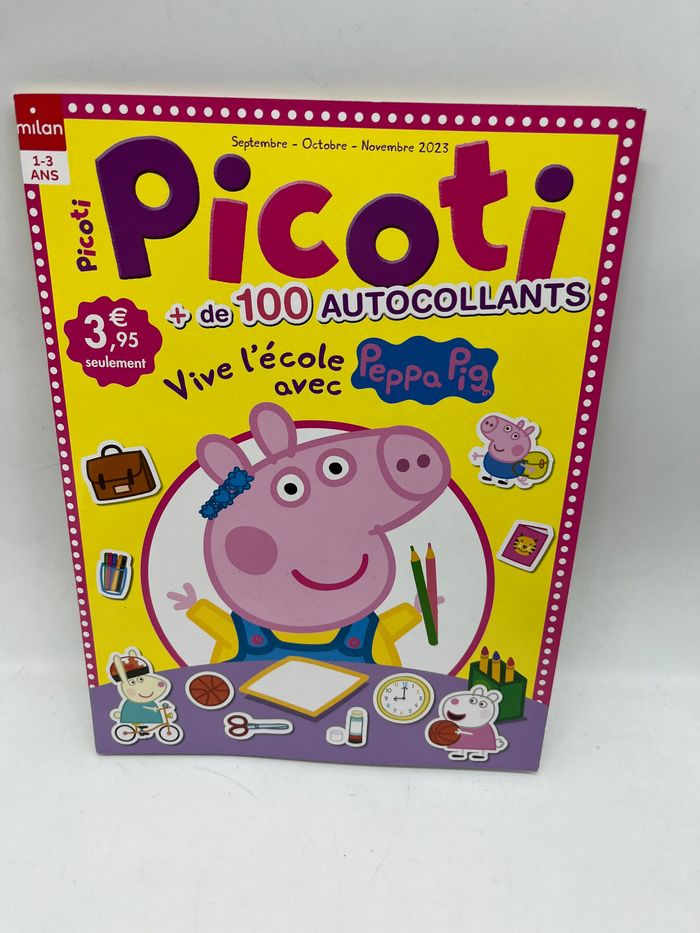 livre d’activité Magazine Peppa Pig  Thème la rentrée avec ses 100 autocollants  Neuf