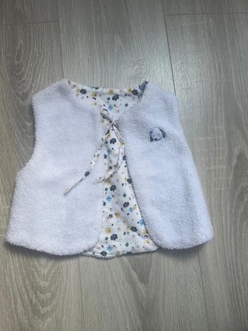 Boléro chaud réversible bébé fille 3 mois