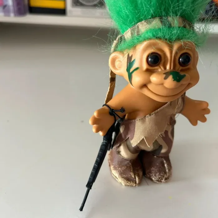 Figurine troll vintage militaire camouflage - photo numéro 3