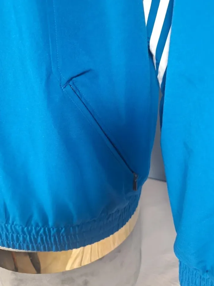 Veste Adidas Vintage Bleu & Noir – Années 2000 – Taille L - imprimé (595) - photo numéro 4