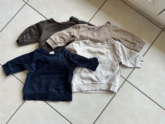 Lot 4 pulls mixtes 2-4 mois H&M - photo numéro 3