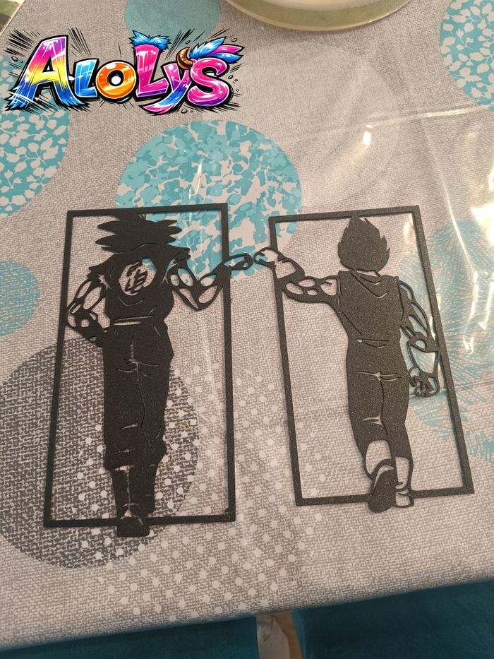 2 Décorations murale Dragon Ball Z goku et vegeta - photo numéro 2