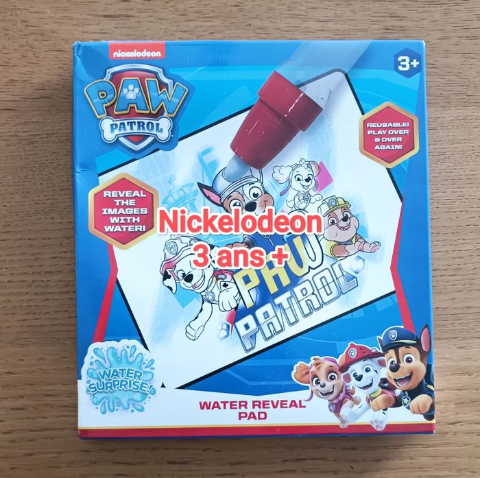 NEUF : Livre de coloriage à l'eau Pat'patrouille Nickelodeon 3 ans +
