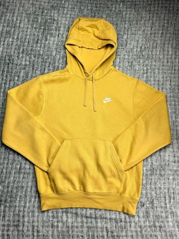 Sweat à capuche Nike Swoosh blanc brodé, Jaune, taille XS