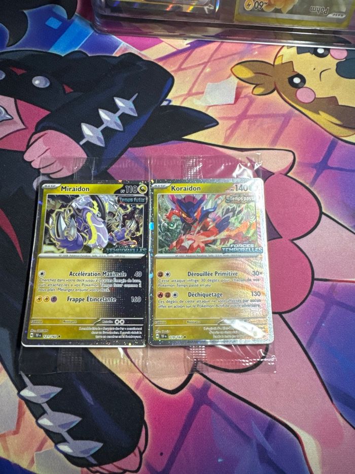 Carte Pokémon koraidon et miraidon stamp