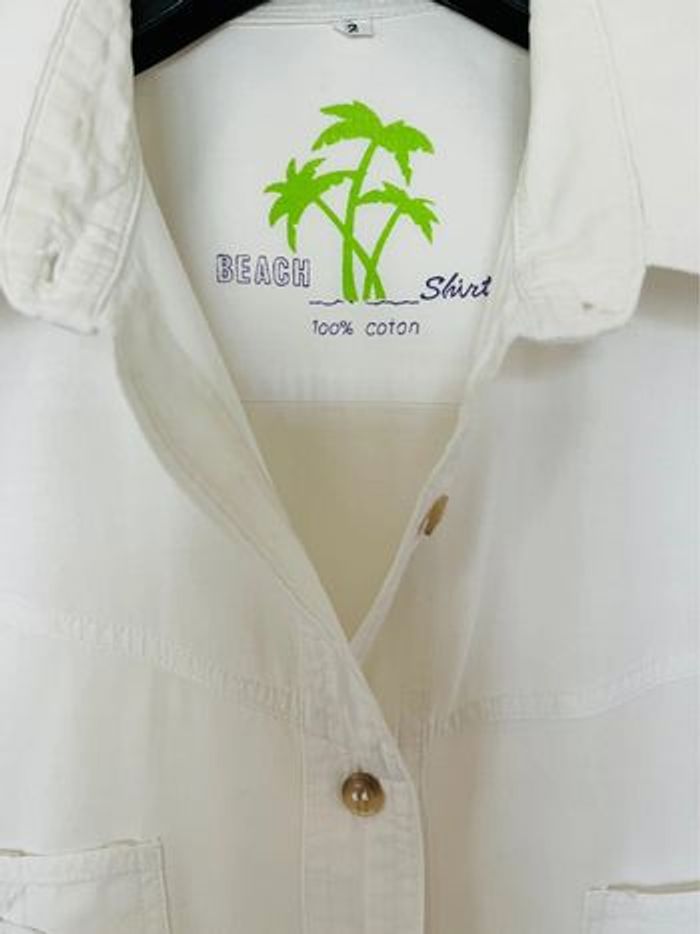 Chemise homme blanche Beach Taille 2 - photo numéro 2