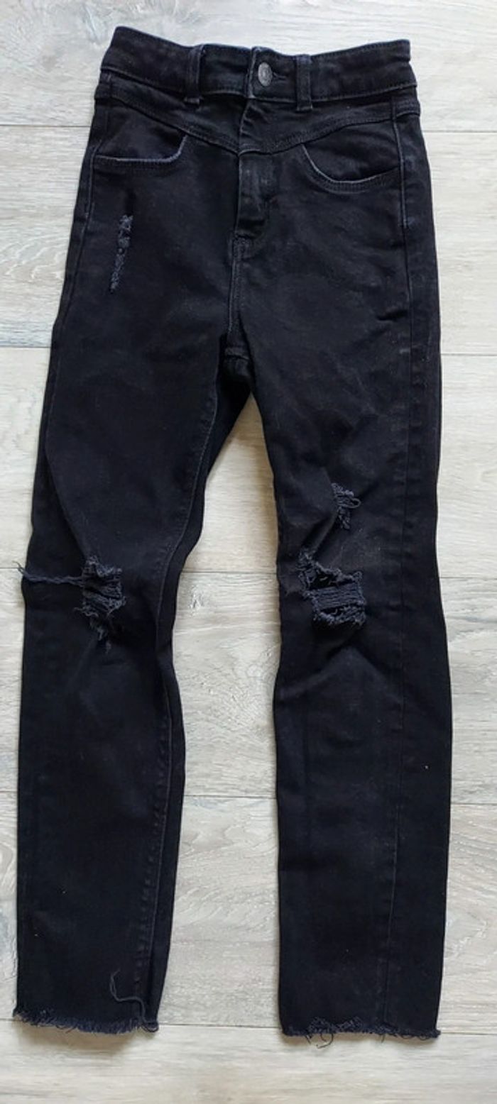 Pantalon jean s noir, slim, épais, XXS/12 ans, peu mis - photo numéro 6