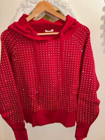 Pull capuche sequins